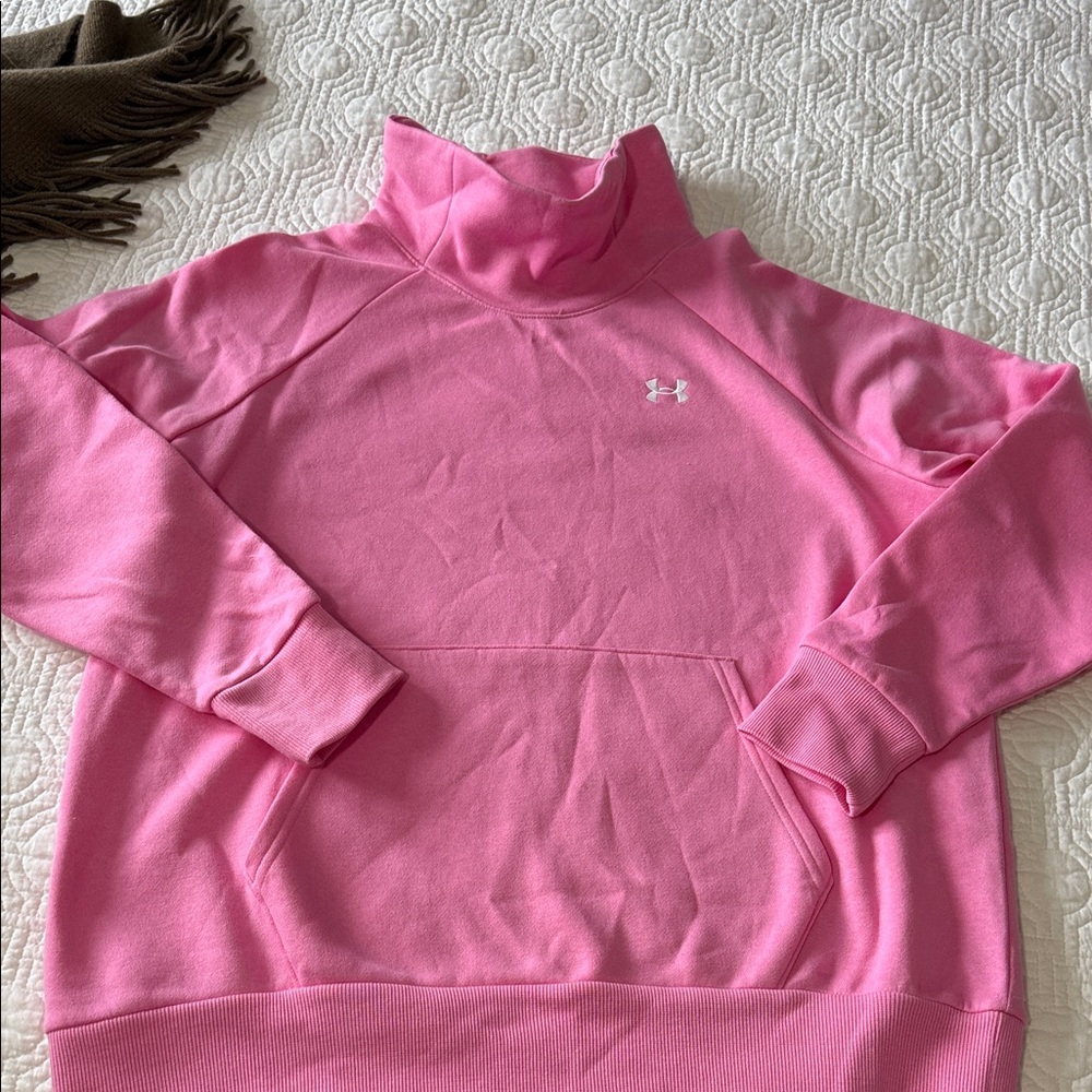Under Armour Vibrant Pink High-Collar Sweatshirt